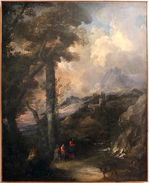 File:Marco ricci (cerchia), paesaggio con viandanti.jpg