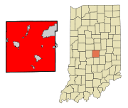 Marion County Indiana Incorporated and Unincorporated areas Indianapolis Highlighted.svg