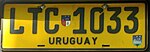 Matricula automovilistica Uruguay 2007 Colonia LTC 1033 transporte colectivo.jpg