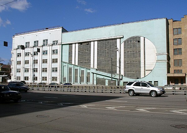 Intourist Garage, the only facade remaining to date