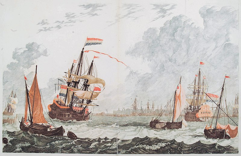 File:Merchant vessels off a port, by Johan Teyler.jpg