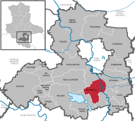 Kaart van Merseburg