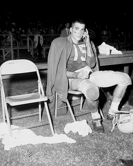 Miami Hurricanes quarterback Fran Curci on the sideline during football game with FSU in Tallahassee, Florida.jpg