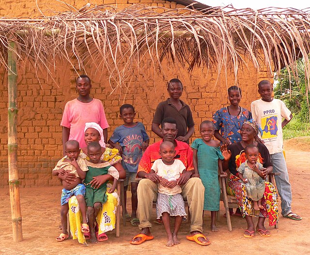 Mongo family in the Province of Équateur, DRC