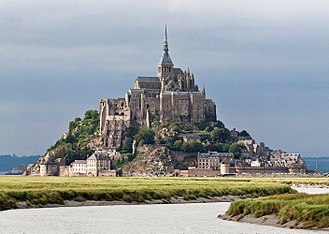 Mont Saint-Michel in Normandy, site of the 1091 siege Mont St Michel 3, Brittany, France - July 2011.jpg