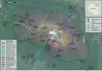 Miniatuur voor Bestand:Mount Kilimanjaro Climbing Routes and Huts photomap-nl.svg