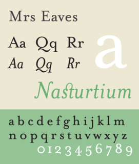 Mrs Eaves typeface