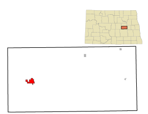 Poziția localității Carrington, Dakota de Nord
