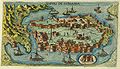 Návplion (Napoli of Romania) térképe 1597-ből