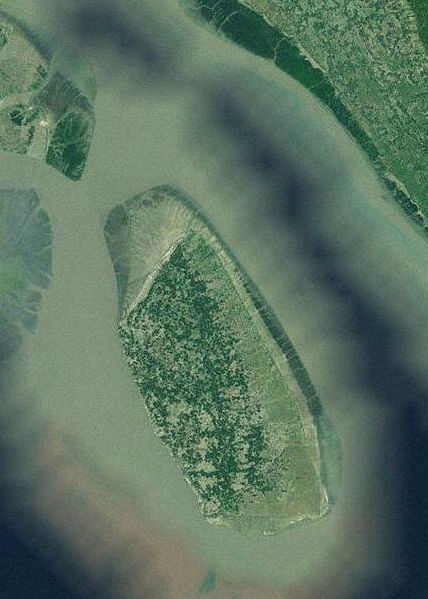 Satellite view of Sandwip