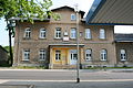 Train station with reception building, toilets and goods shed