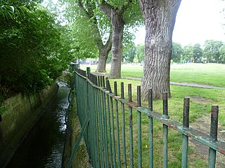 Norbury Brook river in London