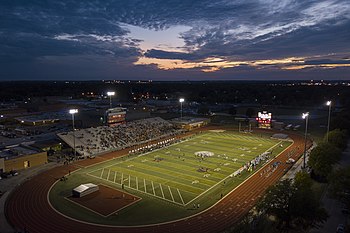 Norman High School football field and track in 2017. Left in the background is Norman High School. Norman High School football field.jpg