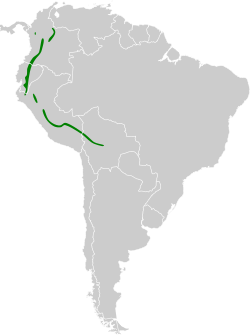 Distribución geográfica del pitajo coronado.