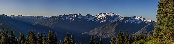 The Olympic Mountains seen from the High Divide.