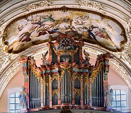 Pipe Organ in the Basilica of Raitenhaslach, Bavaria