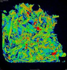 Arquivo: Oriented strand board Top false-color.ogv