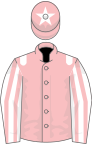 Pink, white epaulets, white and pink striped sleeves, pink cap, white star