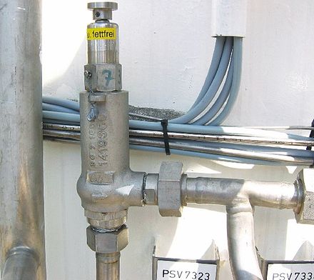 An oxygen safety relief valve