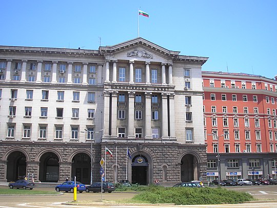 The Council of Ministers building in central Sofia