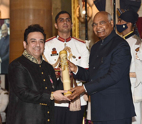 Sami being awarded Padma Shri, c. 2021