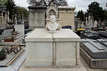 Grave of Quinet in Montparnasse cemetery, Paris