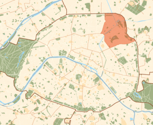 Map of the Paris arrondissements