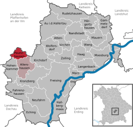 Paunzhausen - Carte