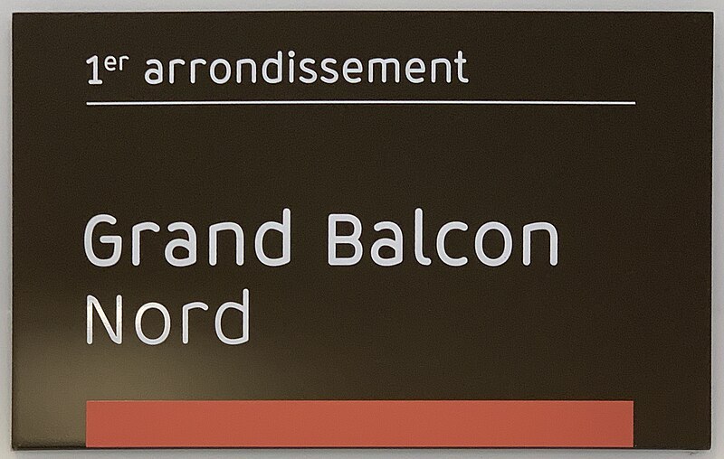 File:Plaque Grand Balcon Nord - Paris I (FR75) - 2021-06-17 - 1.jpg