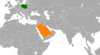 Location map for Poland and Saudi Arabia.