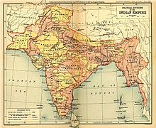 Administrative divisions of the Indian Empire in 1909 Political Divisions of the Indian Empire, 1909.jpg