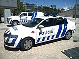 Skoda Octavia III patrol car and Toyota Hilux pickup truck.