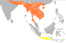 Psittacula alexandri distribution by subspecies.png