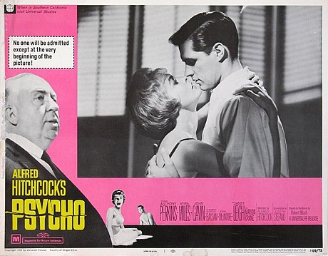 Psychose (1960), avec Janet Leigh et John Gavin (poster promotionnel)