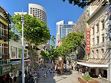 The Queen Street Mall, Queensland's largest pedestrian mall