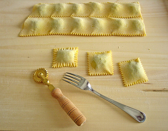 Making of ravioli