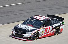 Smith driving the No. 51 during the 2013 STP Gas Booster 500 Regan Smith, 2013 STP Gas Booster 500.jpg