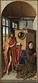 San Juan Bautista y el maestro franciscano Enrique de Werl, puerta izquierda del Tríptico de Werl, por Robert Campin.