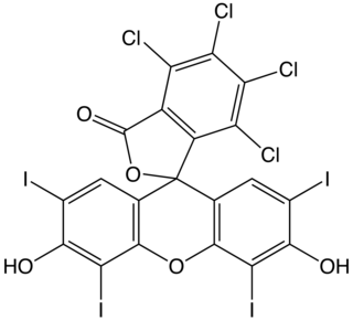 <span class="mw-page-title-main">Rose bengal</span> Chemical compound