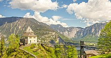 La tour de Rodolphe au-dessus de Hallstatt.