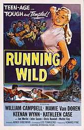 Van Doren on the film poster for 1955's Running Wild