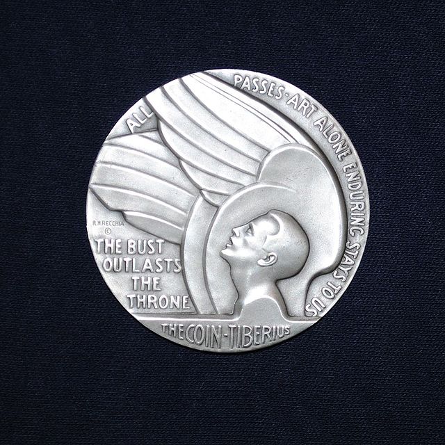 Society of Medalists Issue 29, Inspiration Aspiration, by Richard Recchia. 1944 silver