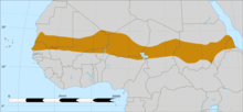 Famine-affected areas in the western Sahel belt during the 2012 drought. Sahel Map-Africa rough.png