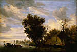 Thumbnail for File:Salomon van Ruysdael - River scene with ferry boat - Google Art Project.jpg