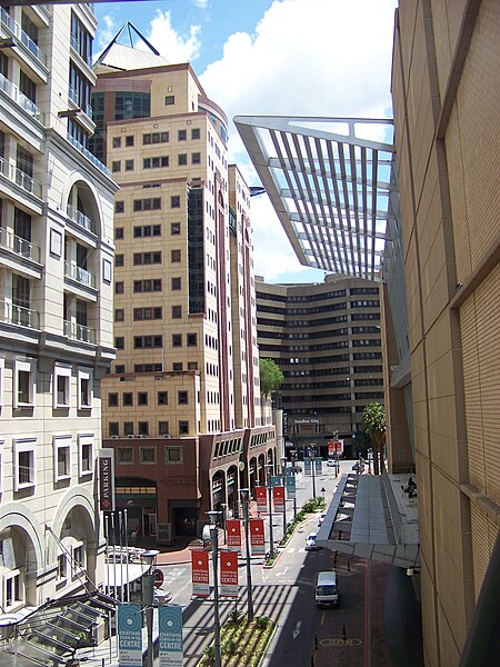 The Sandton section of Johannesburg, the financial centre of South Africa