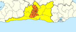 La Cuba (red) in Palma Soriano (orange) in Santiago de Cuba (yellow)