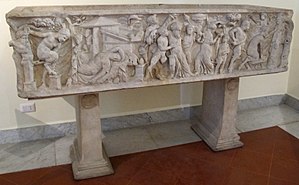 Sarcofago con scena di culto dionisiaco (farnese, gabinetto segreto), 27710, 01.JPG