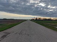 Highway 705 at its eastern terminus, north of Benson Saskatchewan Highway 705.jpg