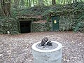 Entrance prehistoric flintstone mine in Savelsbos forest