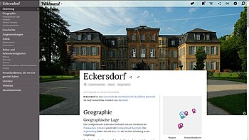 Wikipedia article displayed with Wikiwand